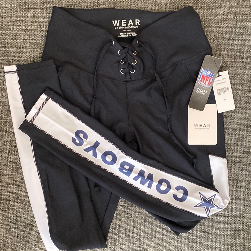 NFL Dallas Cowboys black leggings size medium new with tags